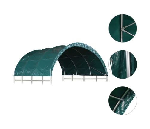 Carpa para ganado PVC verde 3,7x3,7 m