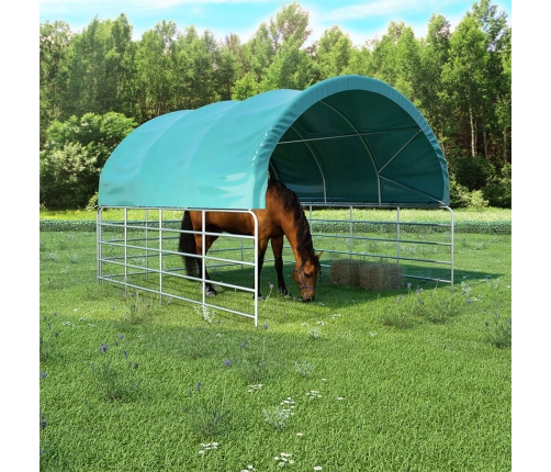 Carpa para ganado PVC verde 3,7x3,7 m