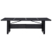 Mesa de jardín ratán sintético y vidrio negro 240x90x74 cm