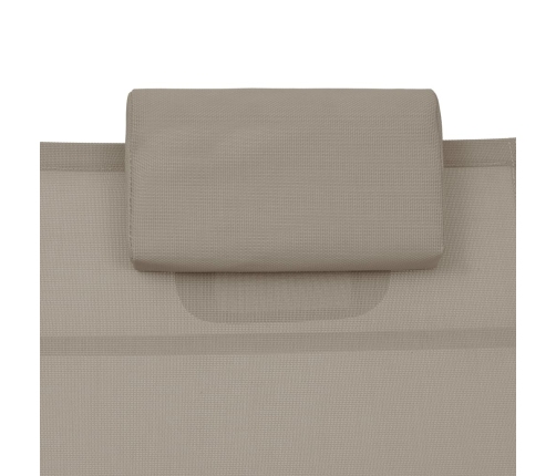 Tumbona de aluminio textilene gris taupe