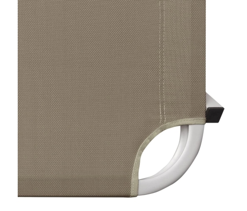 vidaXL Tumbona de aluminio y textilene gris taupe