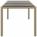 Mesa jardín vidrio templado ratán sintético beige 190x90x75 cm