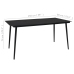 Mesa de comedor de jardín acero y vidrio negra 150x80x74 cm