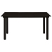 Mesa de comedor de jardín acero y vidrio negra 150x80x74 cm