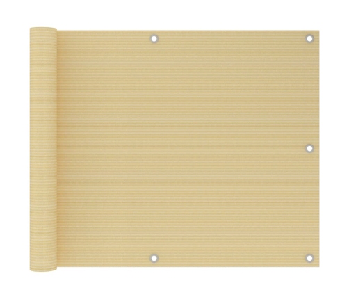 Toldo para balcón HDPE beige 75x500 cm