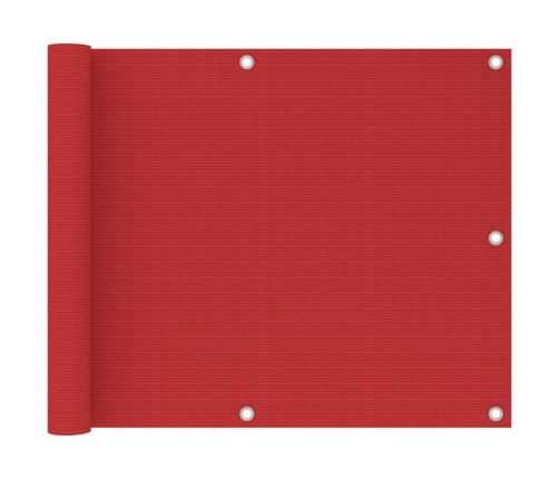 Toldo para balcón HDPE rojo 75x500 cm