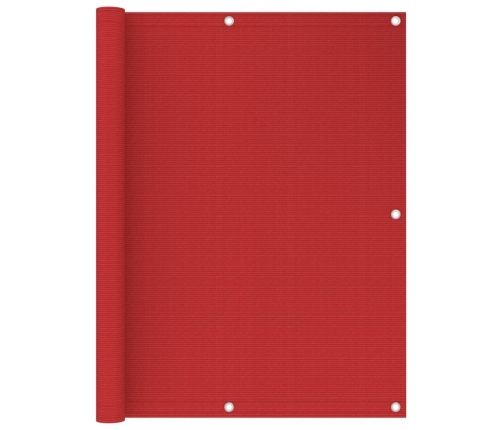 Toldo para balcón HDPE rojo 120x500 cm