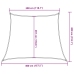 Toldo de vela blanco HDPE 160 g/m² 3/4x3 m