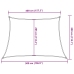 Toldo de vela blanco HDPE 160 g/m² 4/5x3 m