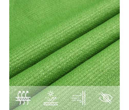 Toldo de vela HDPE verde claro 160 g/m² 6x7 m