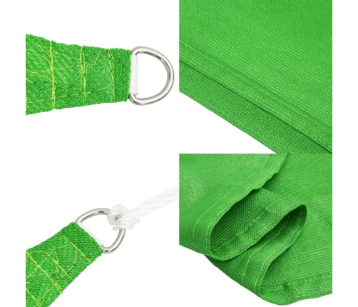 Toldo de vela HDPE verde claro 160 g/m² 6x7 m