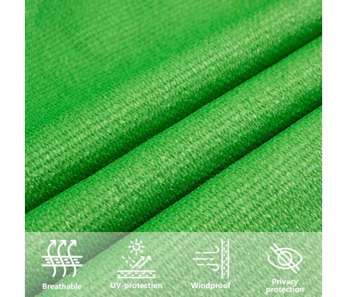 Toldo de vela HDPE verde claro 160 g/m² 6x7 m