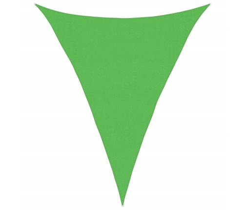 Toldo de vela HDPE verde claro 160 g/m² 3x4x5 m