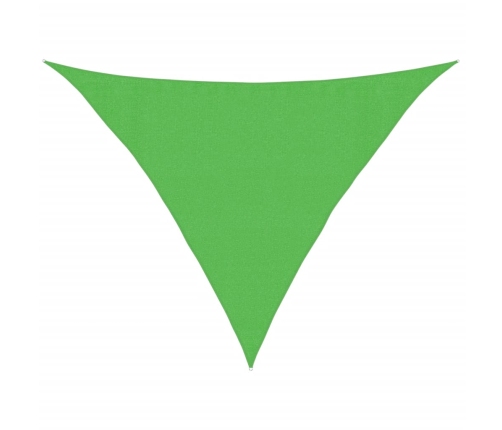 Toldo de vela HDPE verde claro 160 g/m² 3,5x3,5x4,9 m