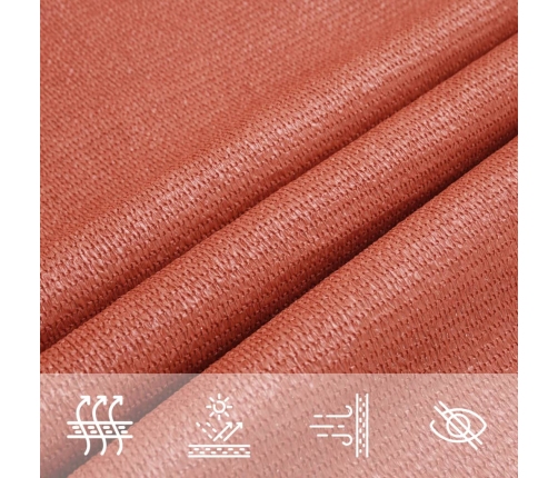 Toldo de vela HDPE terracota 160 g/m² 2x4 m