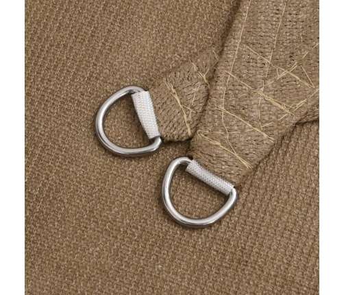 Toldo de vela HDPE gris taupe 160 g/m² 2,5x2,5x3,5 m