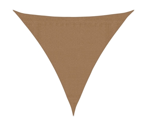 Toldo de vela HDPE gris taupe 160 g/m² 3x3x3 m