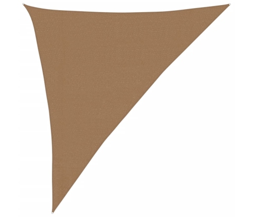 Toldo de vela gris taupe HDPE 160 g/m² 3x4x5 m