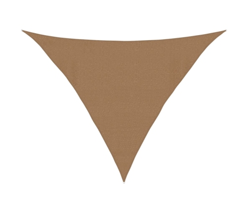 Toldo de vela HDPE gris taupe 160 g/m² 4x4x5,8 m