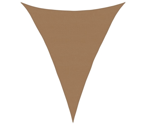 Toldo de vela gris taupe HDPE 160 g/m² 5x7x7 m