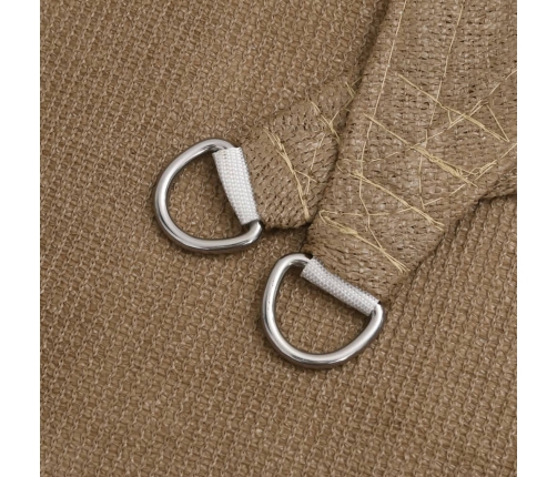 Toldo de vela gris taupe HDPE 160 g/m² 5x7x7 m