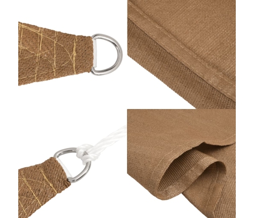 Toldo de vela gris taupe HDPE 160 g/m² 5x7x7 m