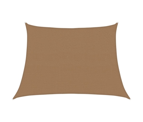 Toldo de vela HDPE gris taupe 160 g/m² 4/5x3 m