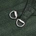 Toldo de vela HDPE verde oscuro 160 g/m² 3x3 m