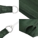 Toldo de vela HDPE verde oscuro 160 g/m² 3x3 m
