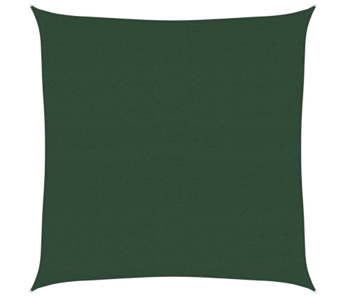 Toldo de vela HDPE verde oscuro 160 g/m² 5x5 m