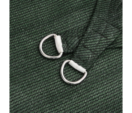 Toldo de vela HDPE verde oscuro 160 g/m² 7x7 m