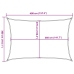 Toldo de vela verde oscuro HDPE 160 g/m² 3x4 m