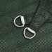 Toldo de vela verde oscuro HDPE 160 g/m² 3x4,5 m