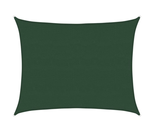 Toldo de vela HDPE verde oscuro 160 g/m² 6x7 m