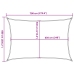 Toldo de vela HDPE verde oscuro 160 g/m² 6x7 m