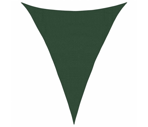 Toldo de vela verde oscuro HDPE 160 g/m² 3x4x5 m