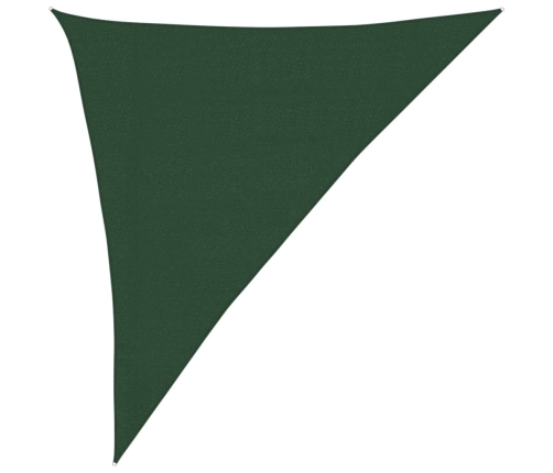 Toldo de vela verde oscuro HDPE 160 g/m² 3x4x5 m