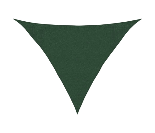 Toldo de vela verde oscuro HDPE 160 g/m² 3,5x3,5x4,9 m