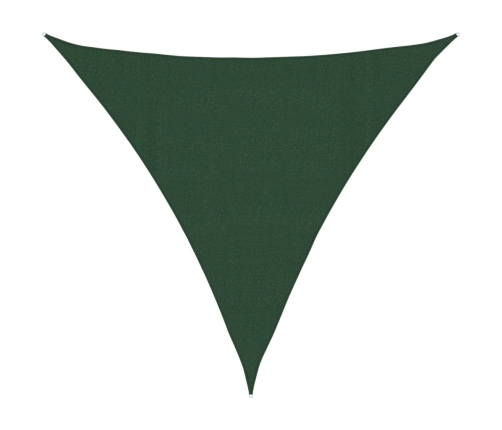 Toldo de vela verde oscuro HDPE 160 g/m² 4x4x4 m