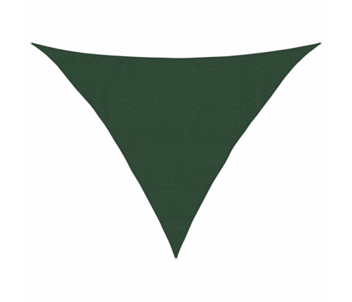 Toldo de vela verde oscuro HDPE 160 g/m² 4x4x5,8 m