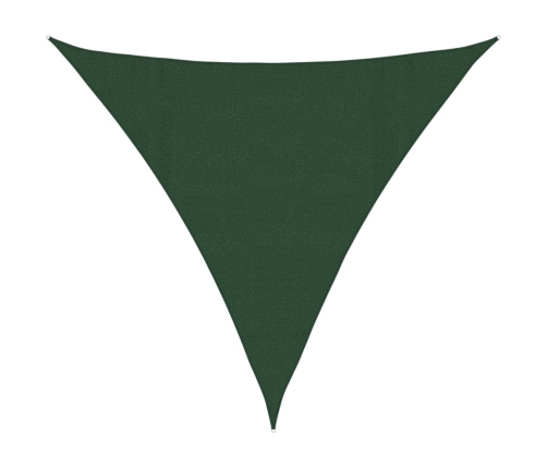 Toldo de vela verde oscuro HDPE 160 g/m² 4,5x4,5x4,5 m