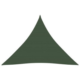 Toldo de vela verde oscuro HDPE 160 g/m² 5x5x5 m