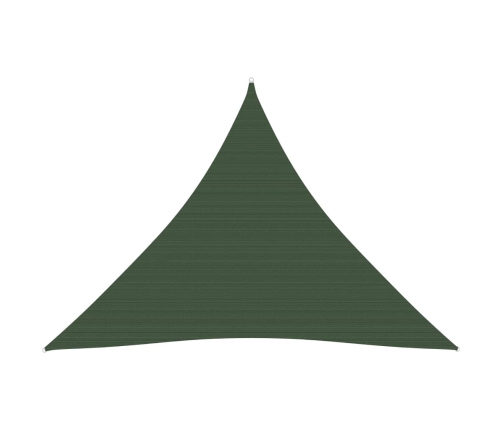 Toldo de vela verde oscuro HDPE 160 g/m² 5x5x5 m