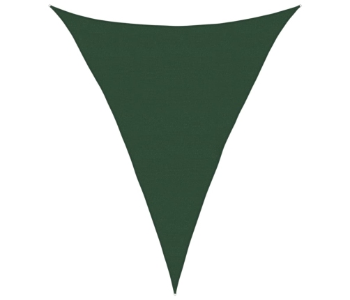 Toldo de vela verde oscuro HDPE 160 g/m² 5x6x6 m