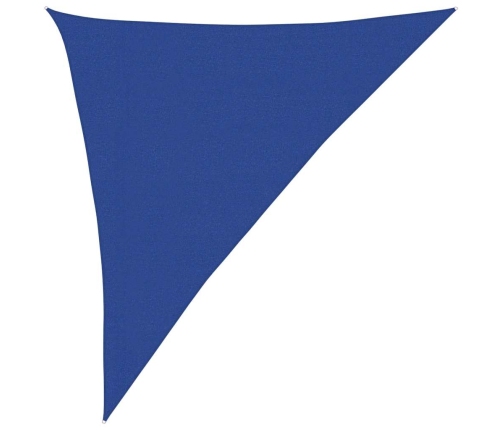 Toldo de vela triangular HDPE azul 160 g/m² 3x4x5 m