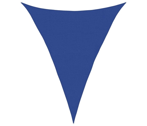 Toldo de vela triangular HDPE azul 160 g/m² 4x5x5 m