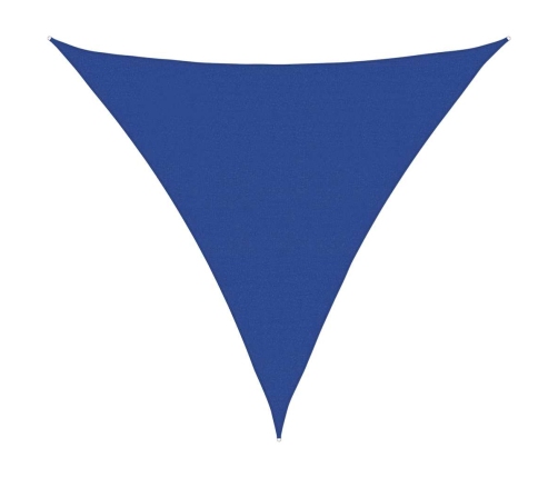 Toldo de vela triangular HDPE azul 160 g/m² 5x5x5 m