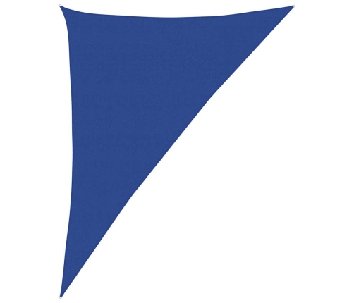 Toldo de vela triangular HDPE azul 160 g/m² 4x5x6,8 m