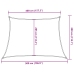 Toldo de vela trapecio HDPE azul 160 g/m² 4/5x3 m