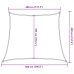 Toldo de vela trapecio HDPE azul 160 g/m² 4/5x4 m